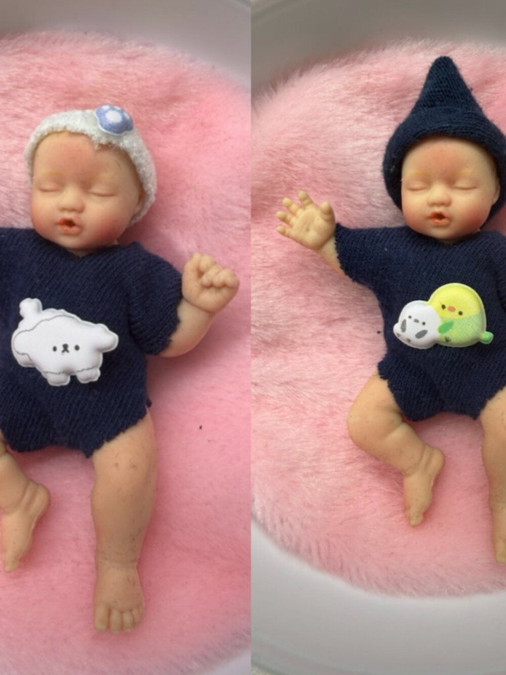 Dark Blue Bodysuit + Cap for Mini Zuru Babies